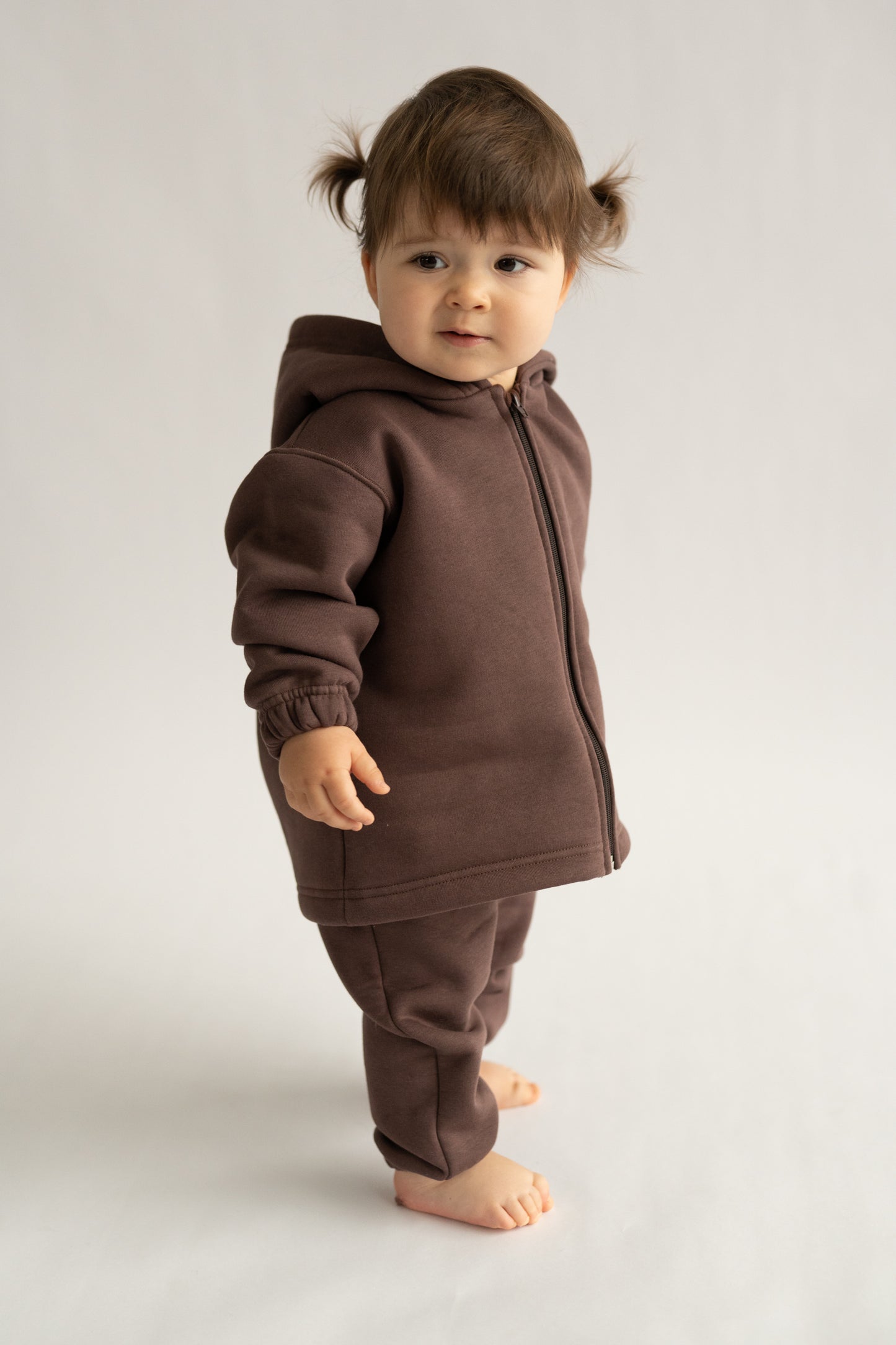 Bluza na zamek KASZTANOWY