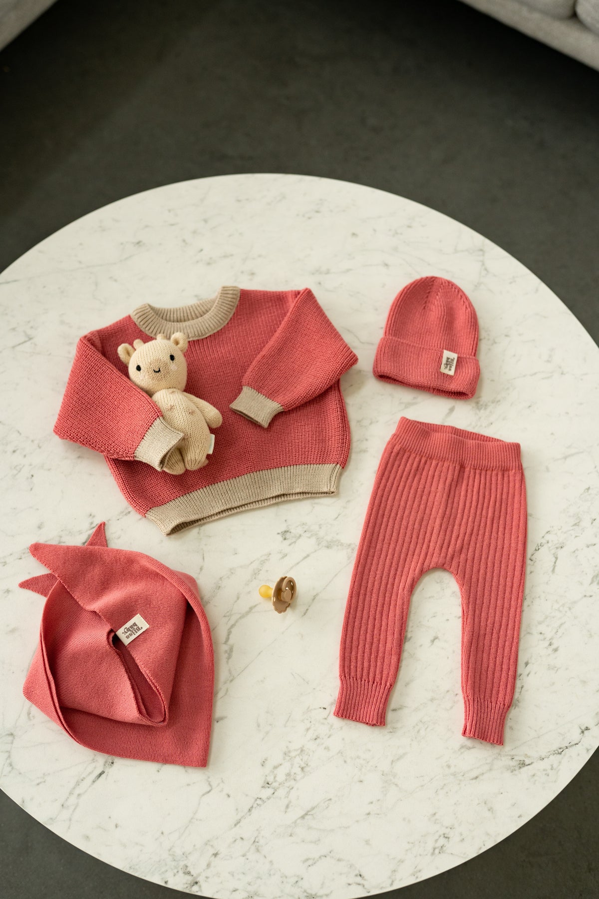 Legginsy merino RASPBERRY