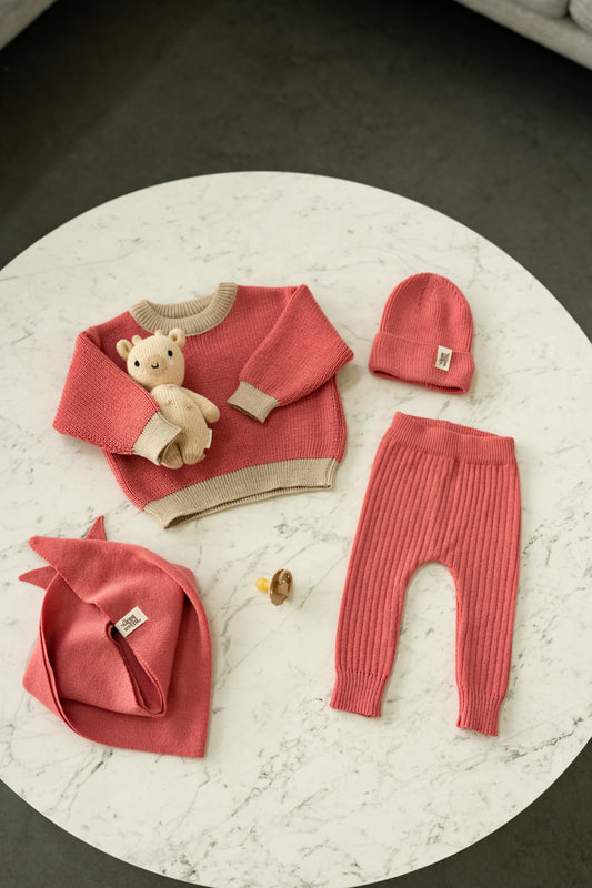 Legginsy merino RASPBERRY