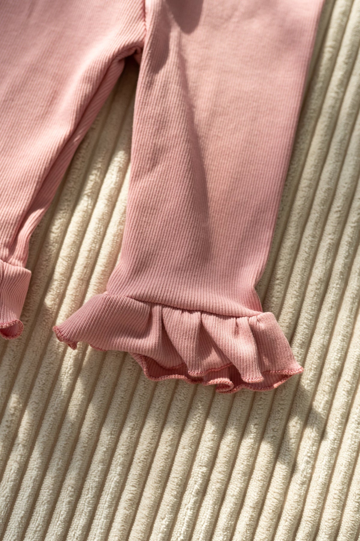 Legginsy z falbanką OLD PINK