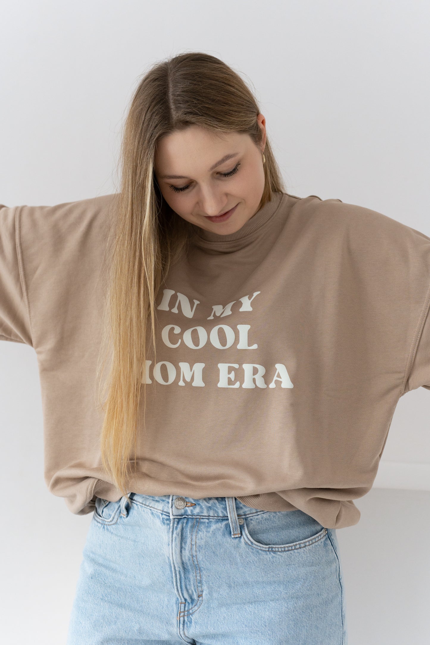BLUZA OVERSIZE MOM ERA BEŻ