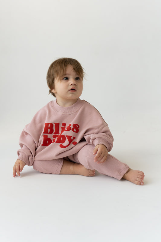 BLUZA OVERSIZE BLISSBABY RÓŻ