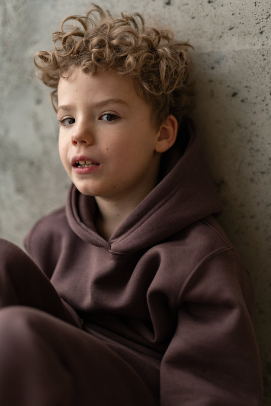 Bluza z kapturem KASZTANOWY