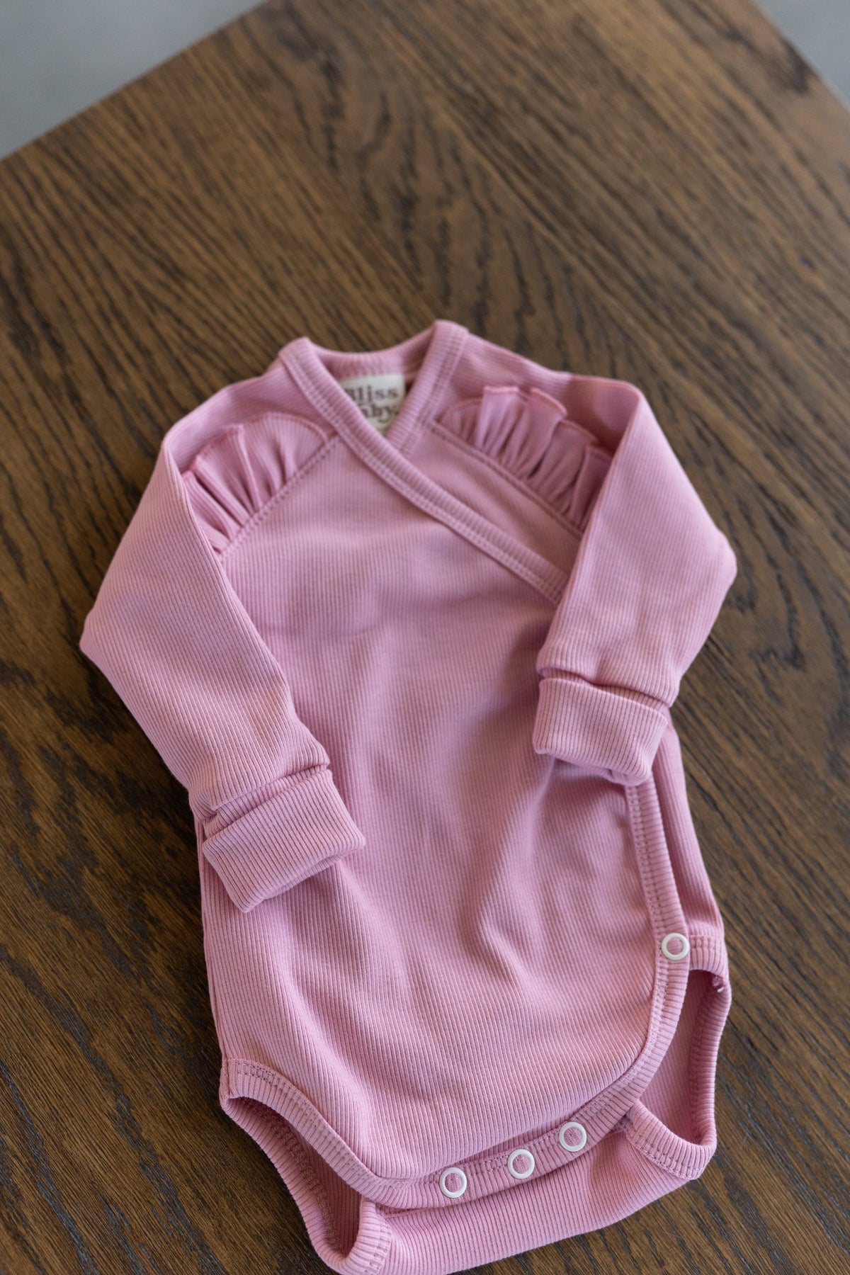 Body kopertowe OLD PINK z falbanką