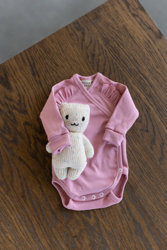 Body kopertowe OLD PINK z falbanką