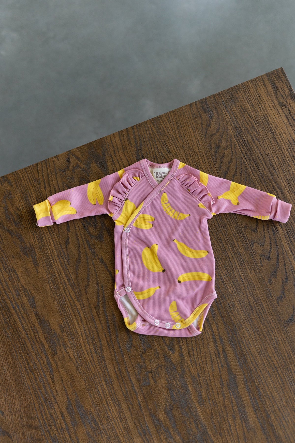 Body kopertowe PINK BANANA z falbanką