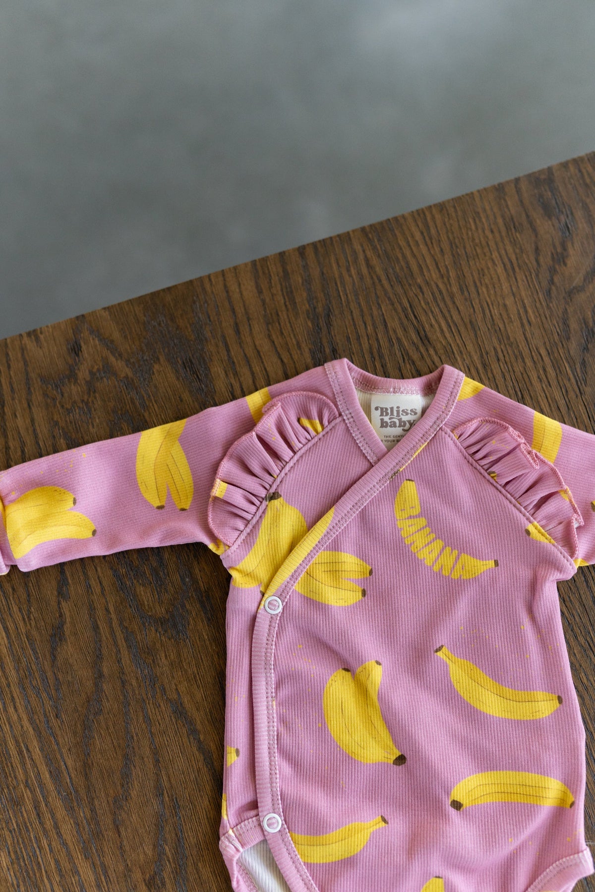 Body kopertowe PINK BANANA z falbanką