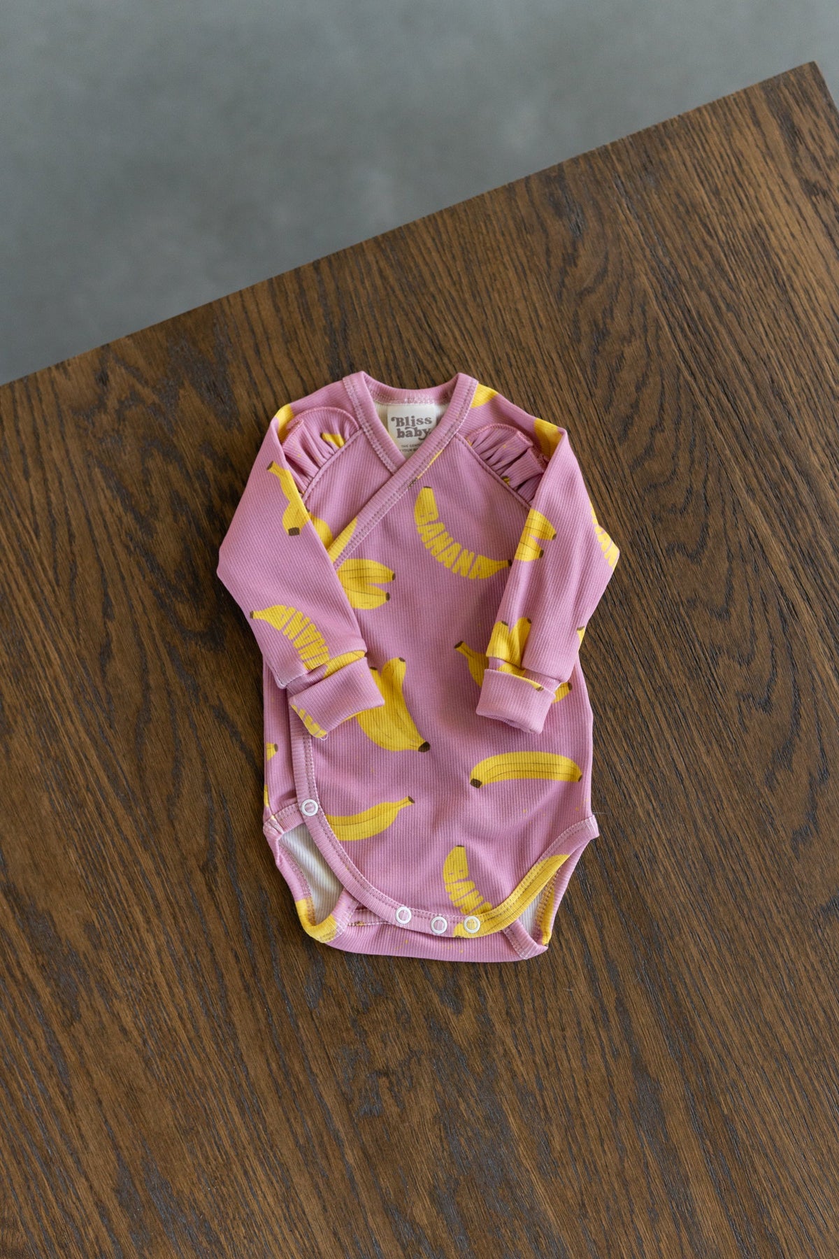 Body kopertowe PINK BANANA z falbanką