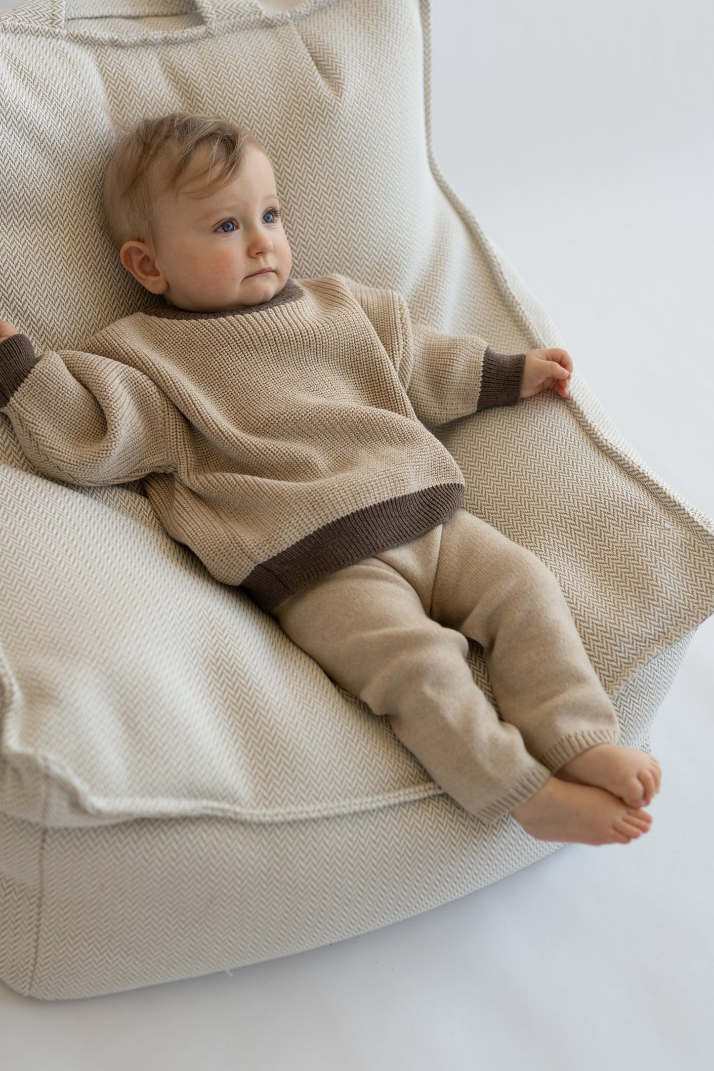 Sweter merino BEIGE AND COCOA