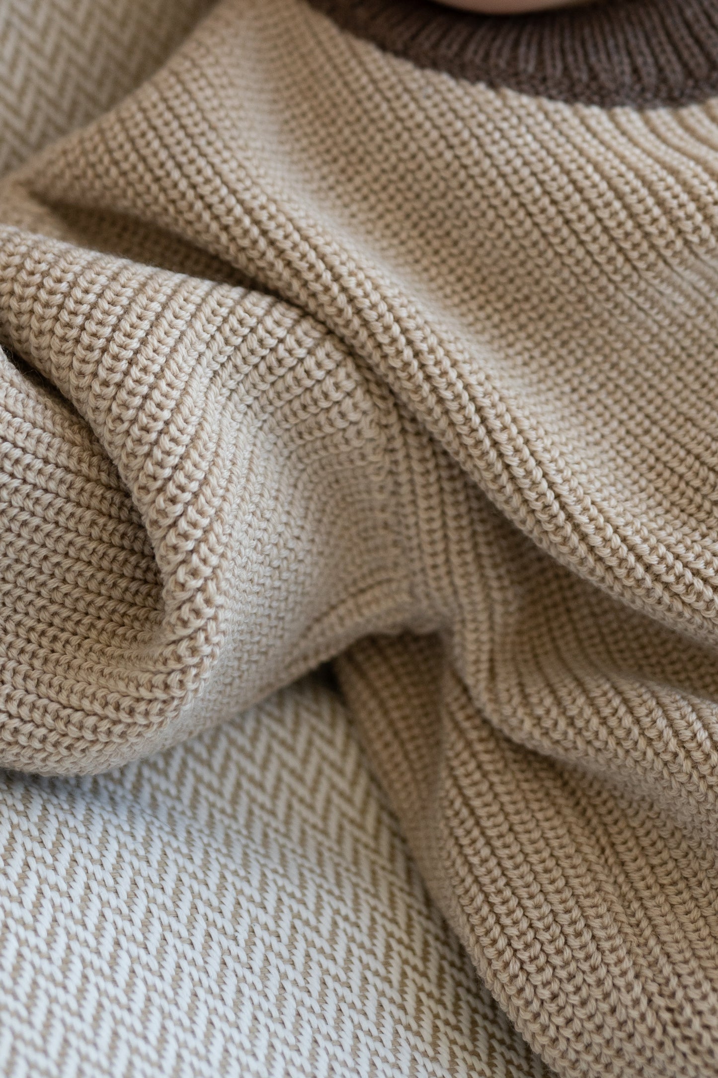 Sweter merino BEIGE AND COCOA