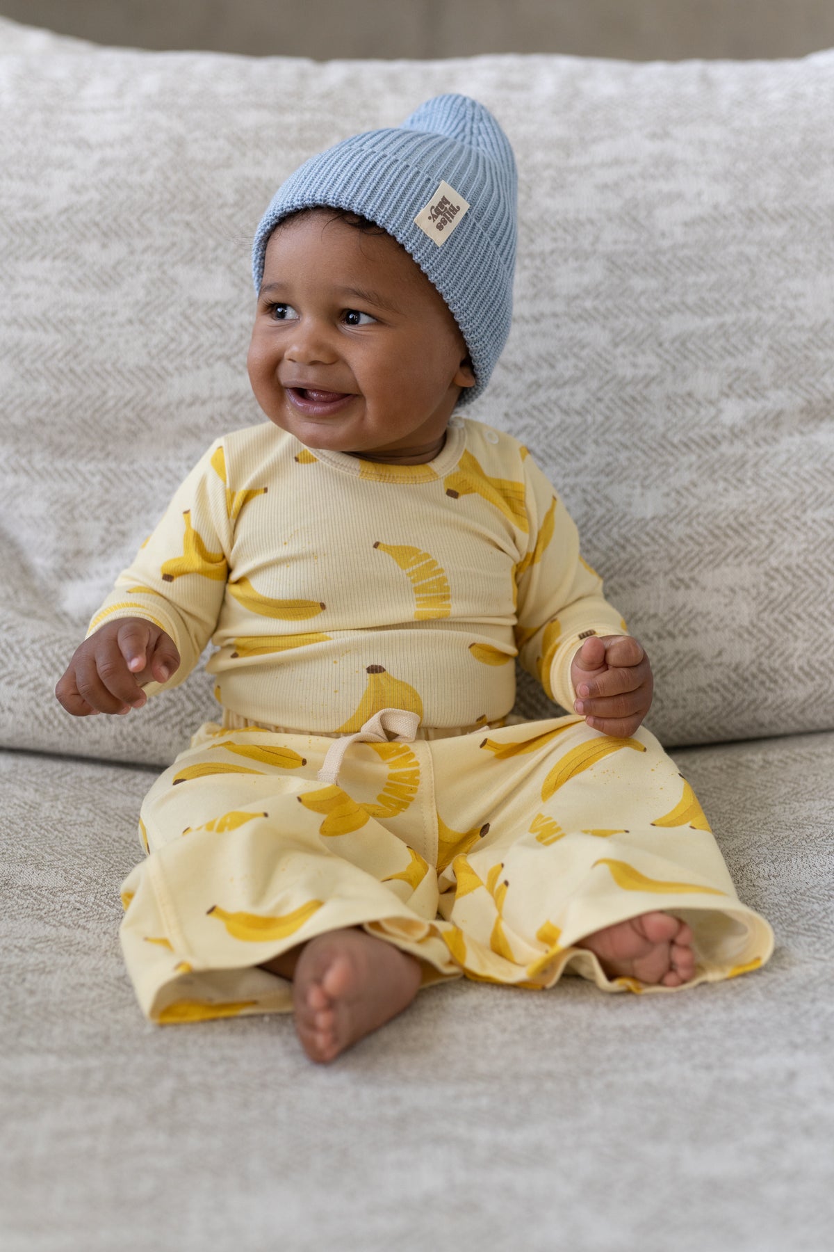 Czapka merino BABY BLUE