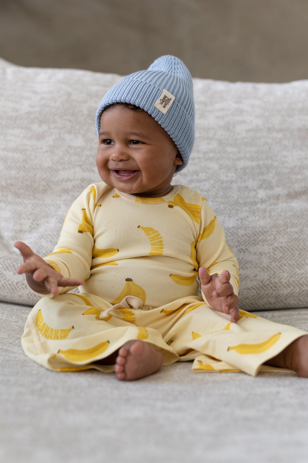 Czapka merino BABY BLUE