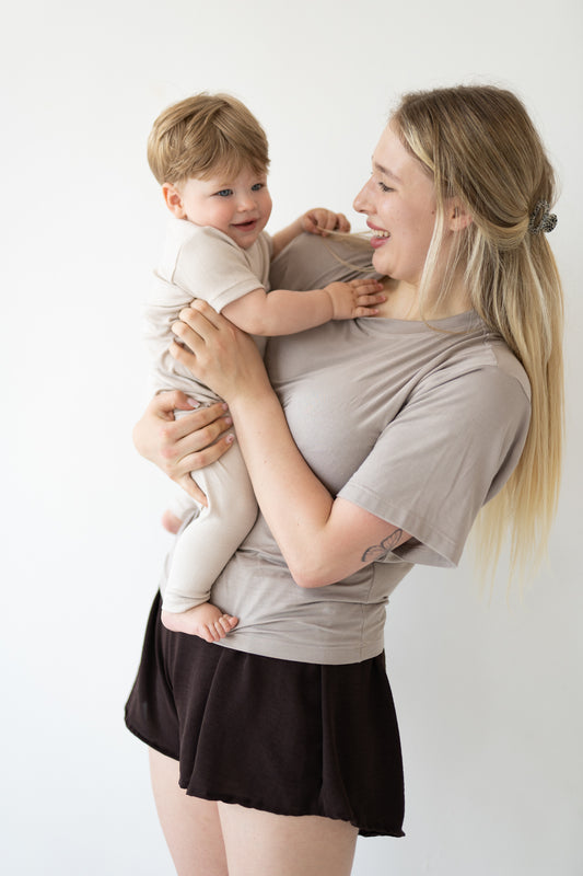 T-shirt mama TAUPE