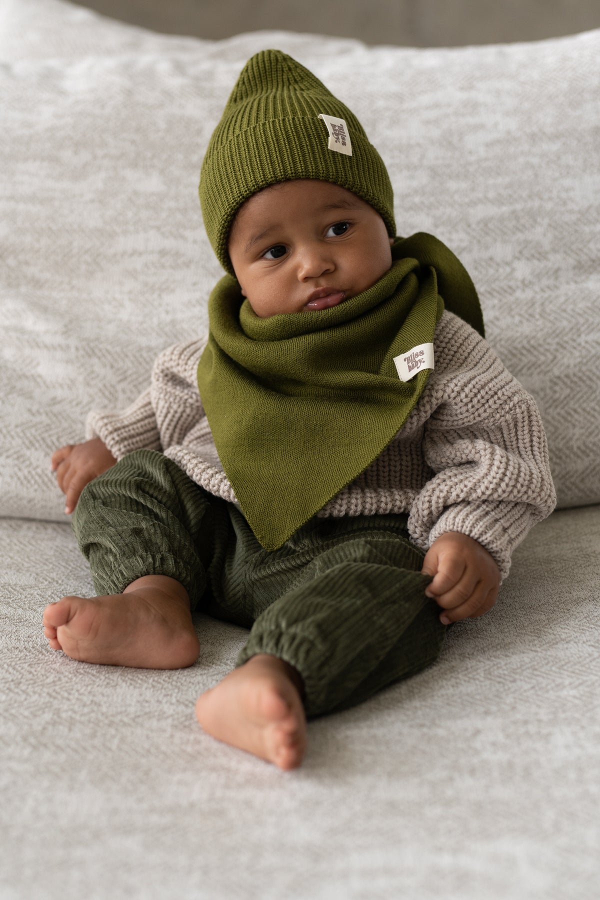 Chusta merino OLIVE