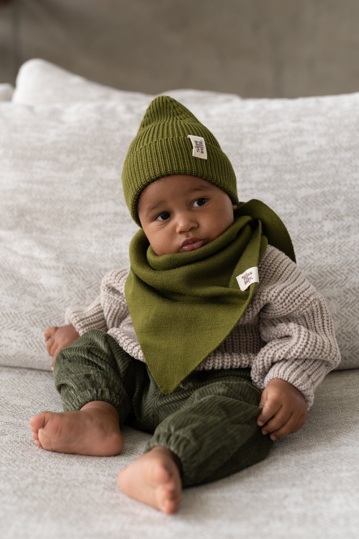 Chusta merino OLIVE