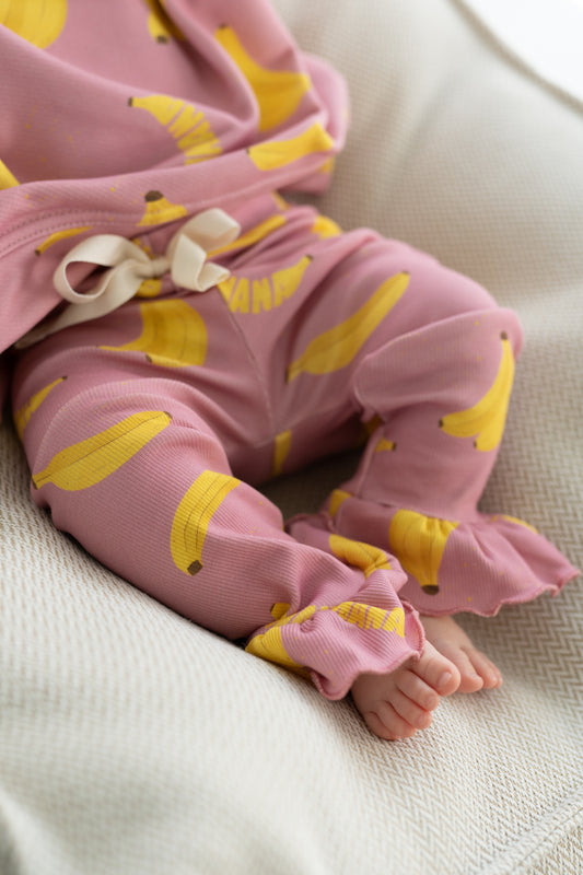 Legginsy z falbanką PINK BANANA