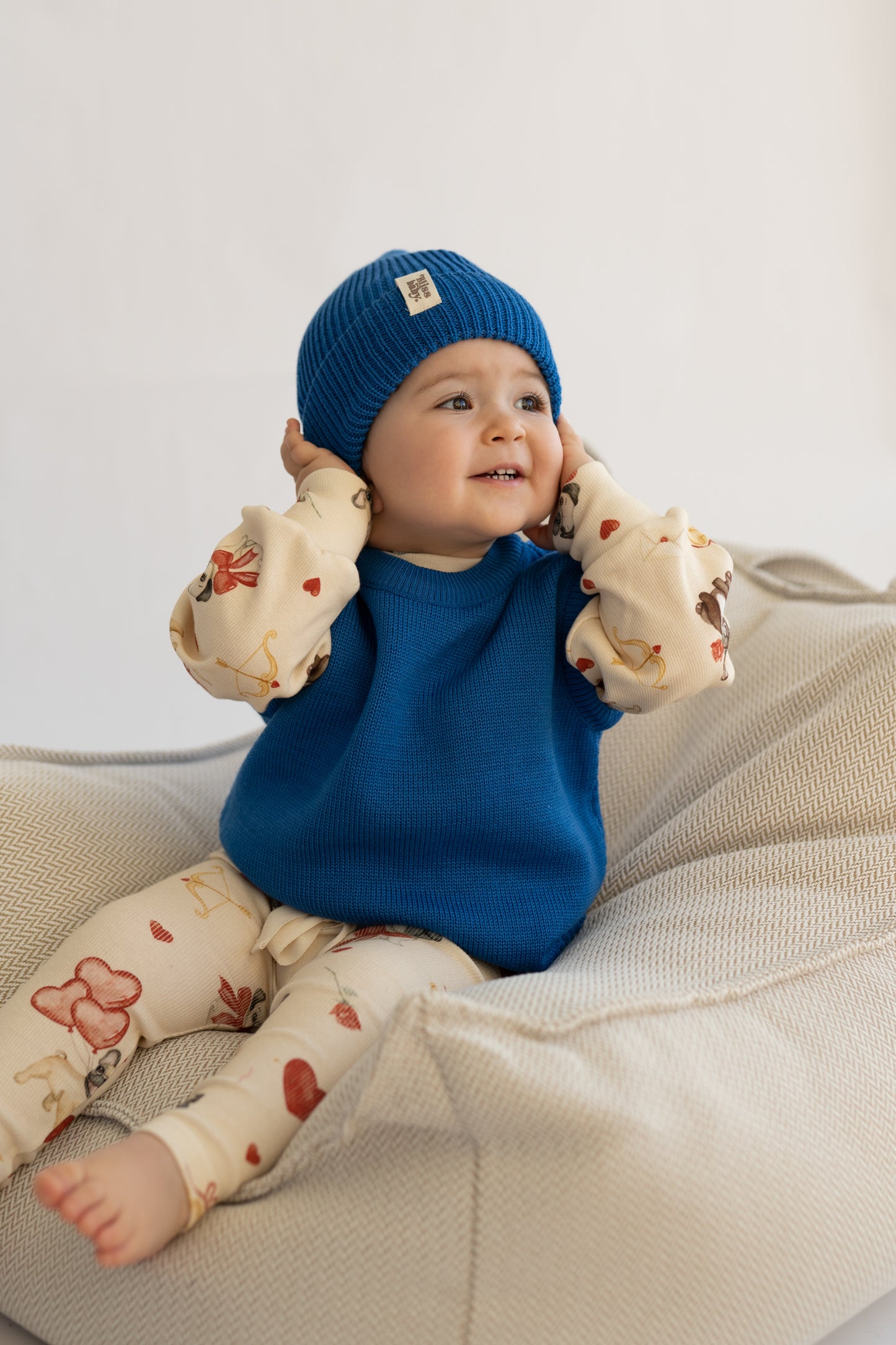 Kamizelka merino COBALT