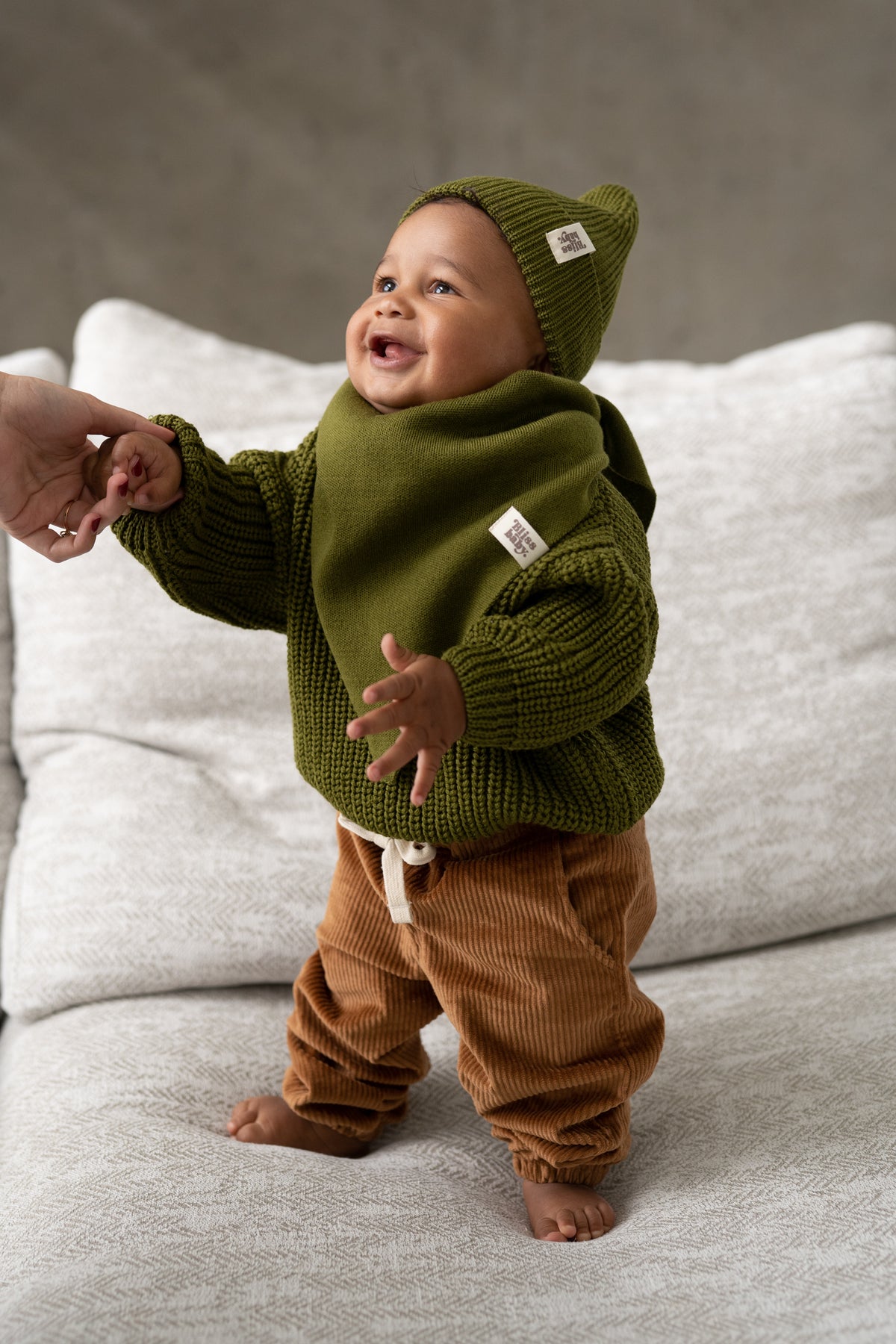 Sweter merino OLIVE