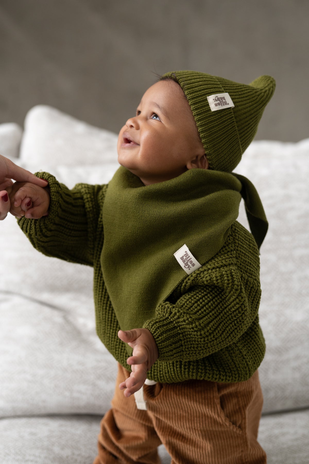 Sweter merino OLIVE