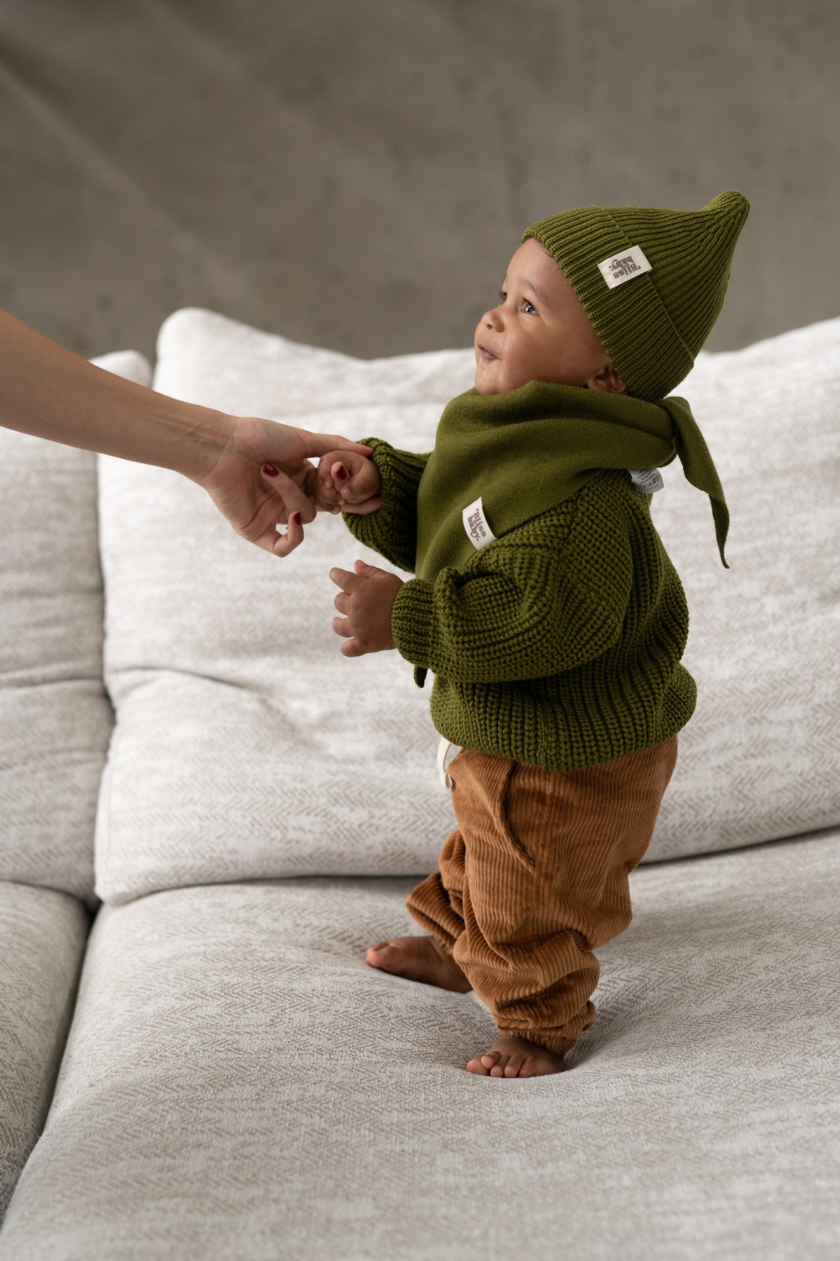 Sweter merino OLIVE
