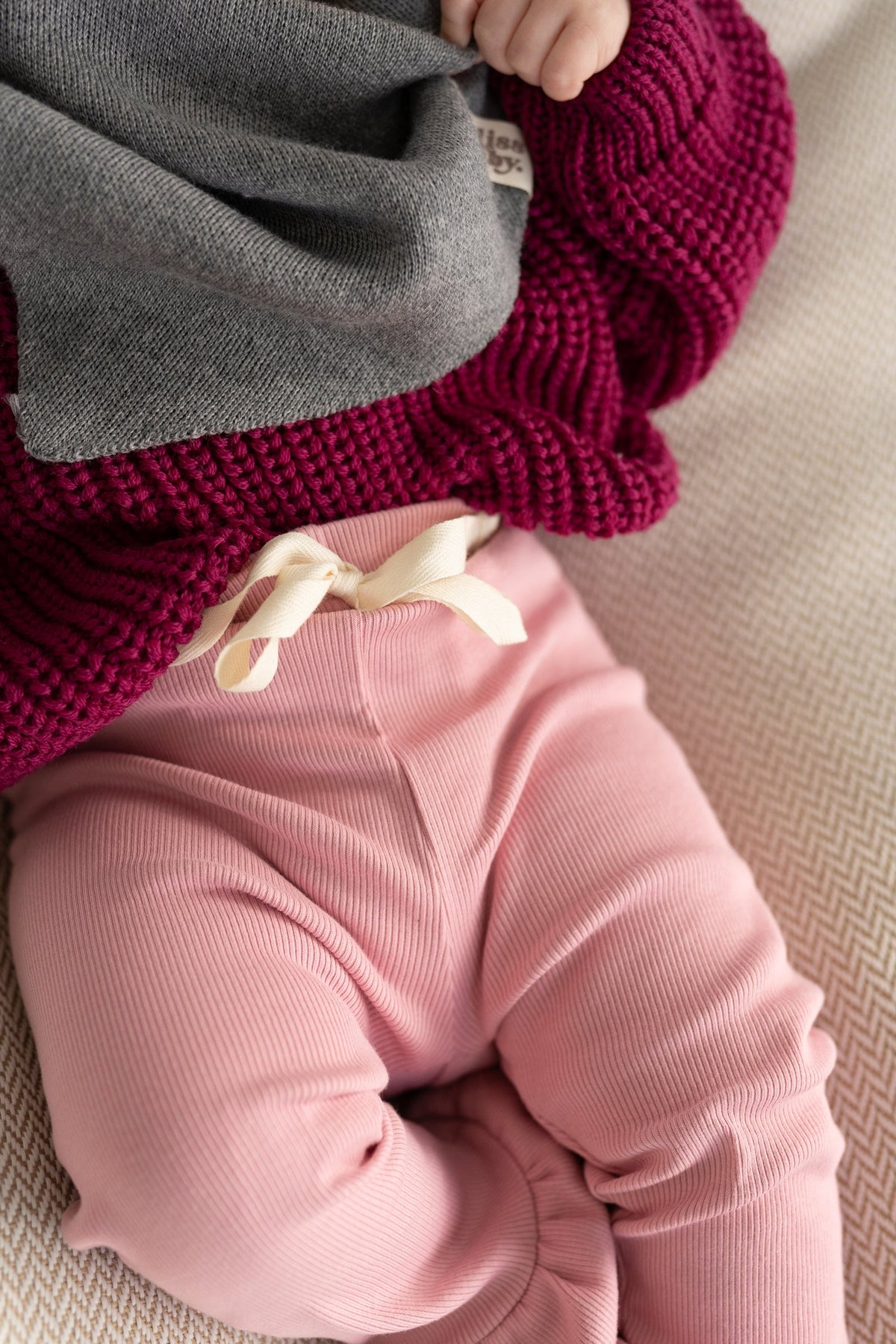 Legginsy z falbanką OLD PINK