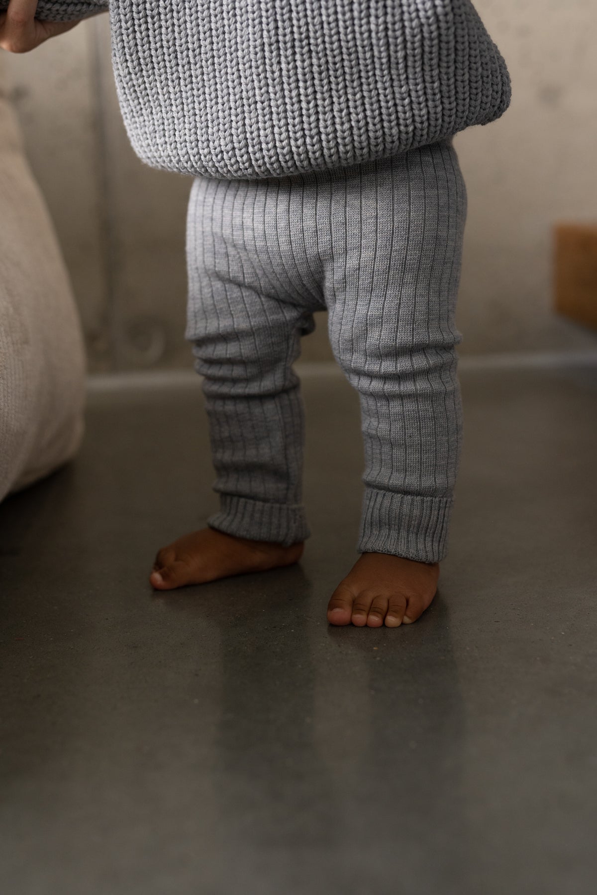 Legginsy merino SILVER BLUE