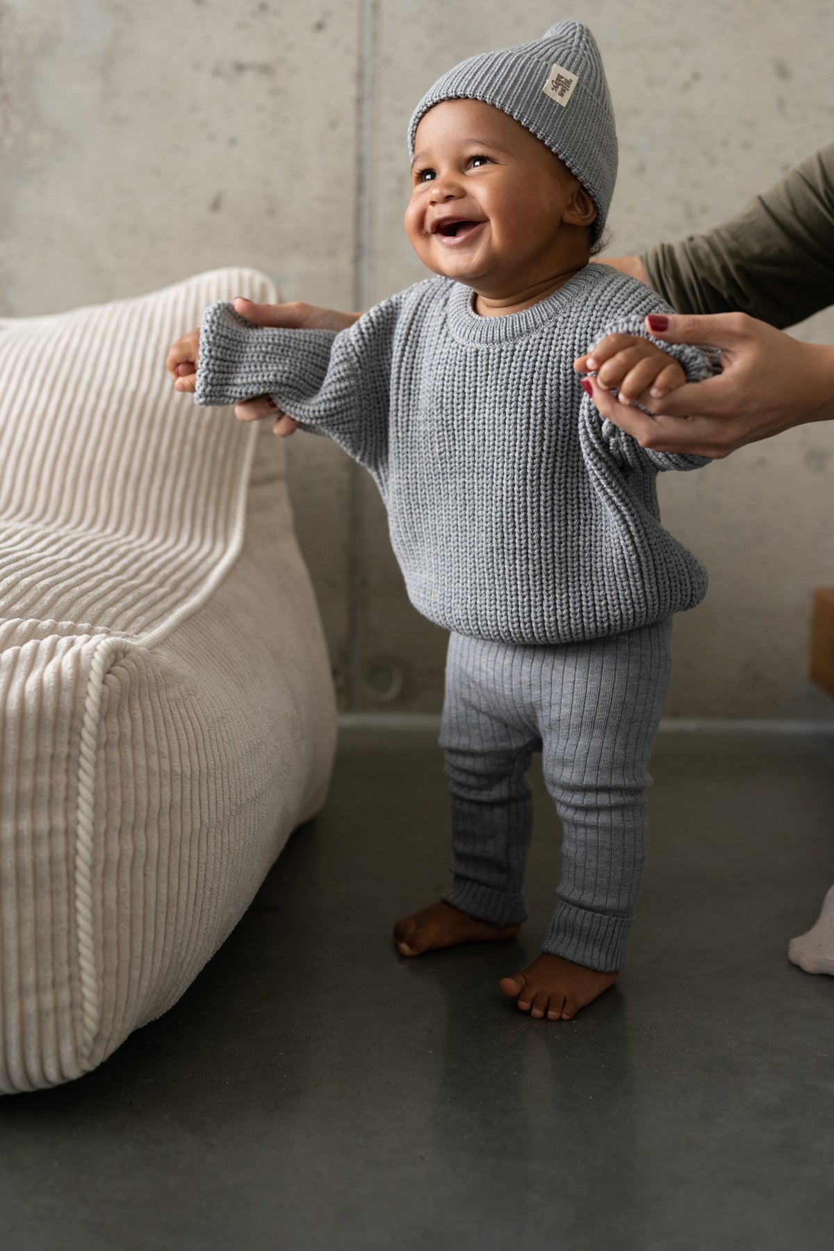 Legginsy merino SILVER BLUE