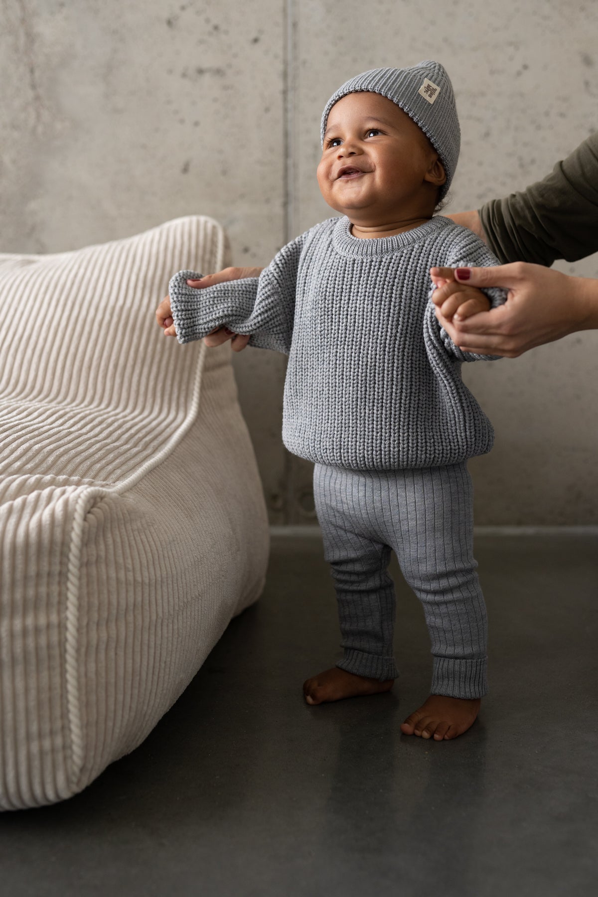 Legginsy merino SILVER BLUE