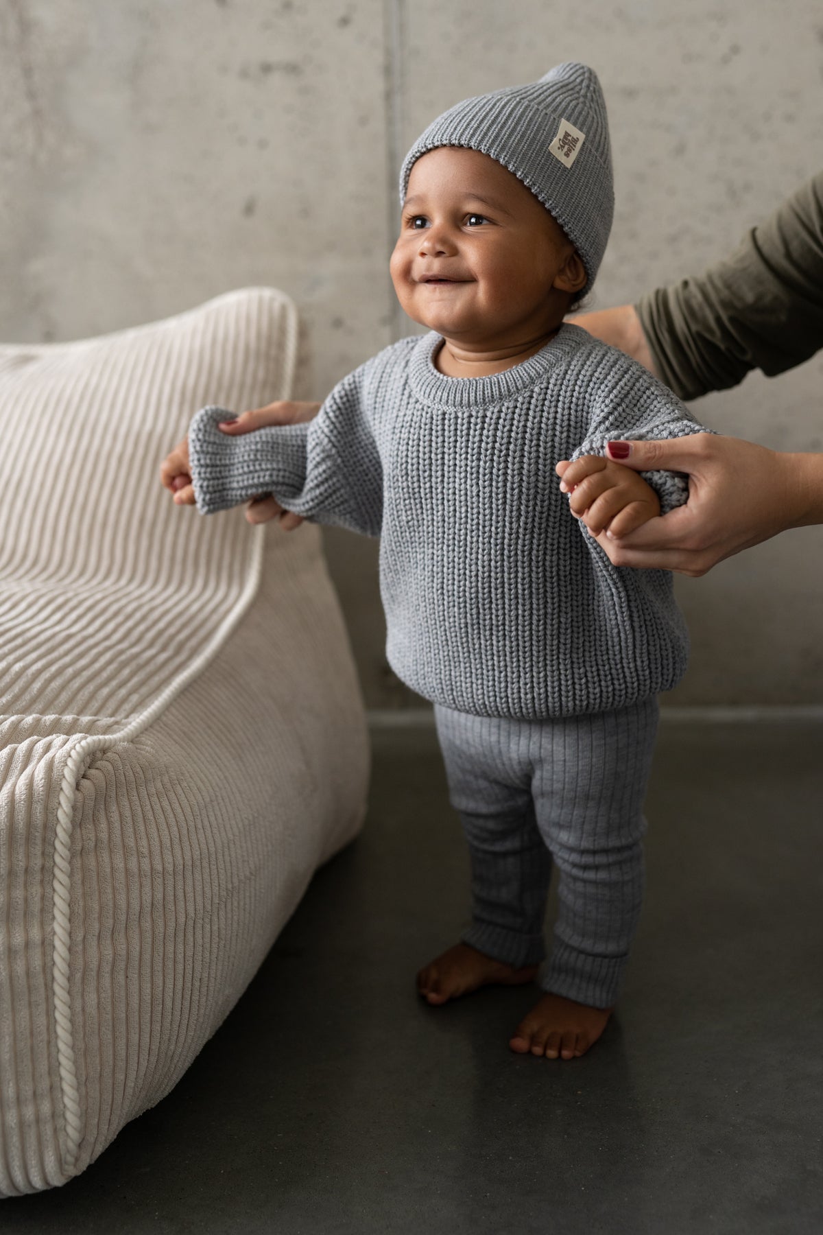 Legginsy merino SILVER BLUE