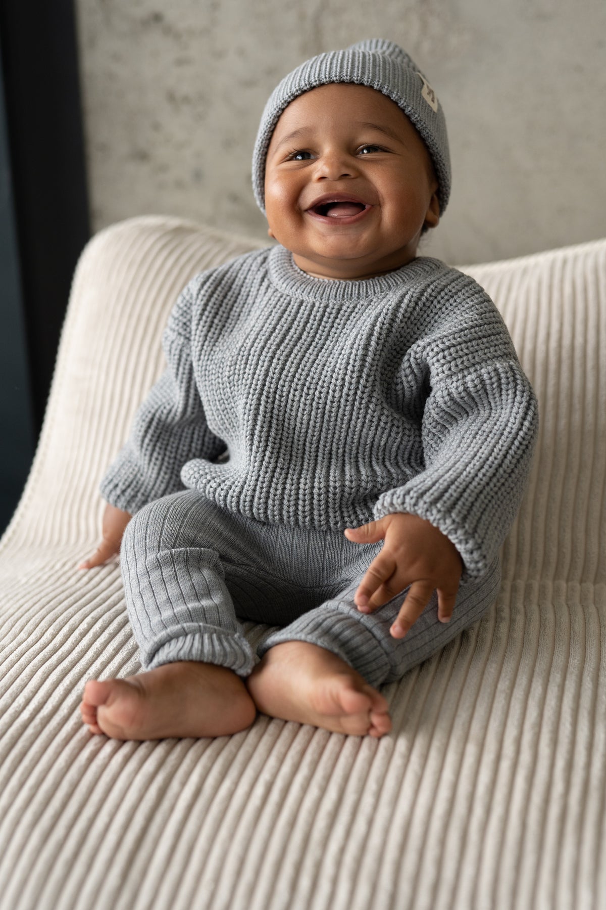 Sweter merino SILVER BLUE
