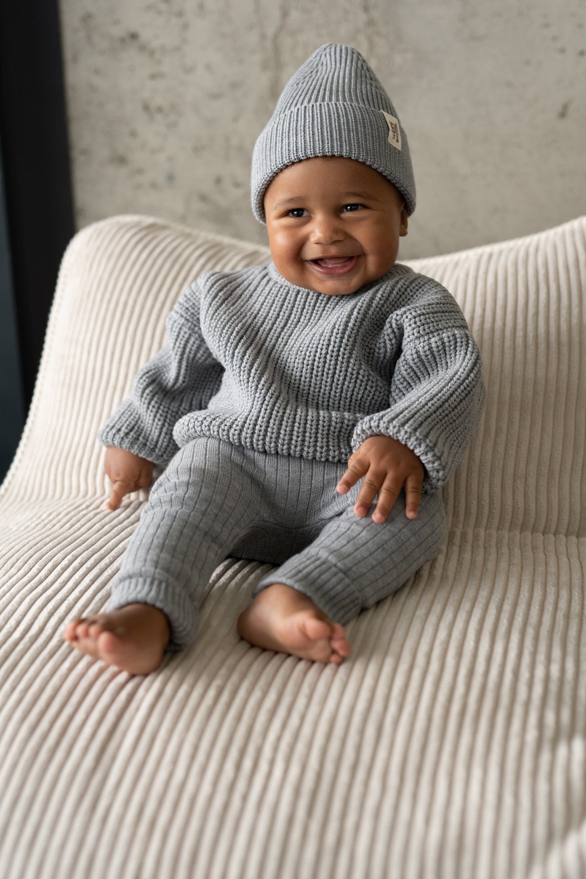 Sweter merino SILVER BLUE