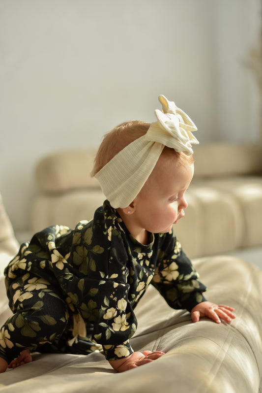 Bluza prążkowana oversize RÓŻE CZARNE