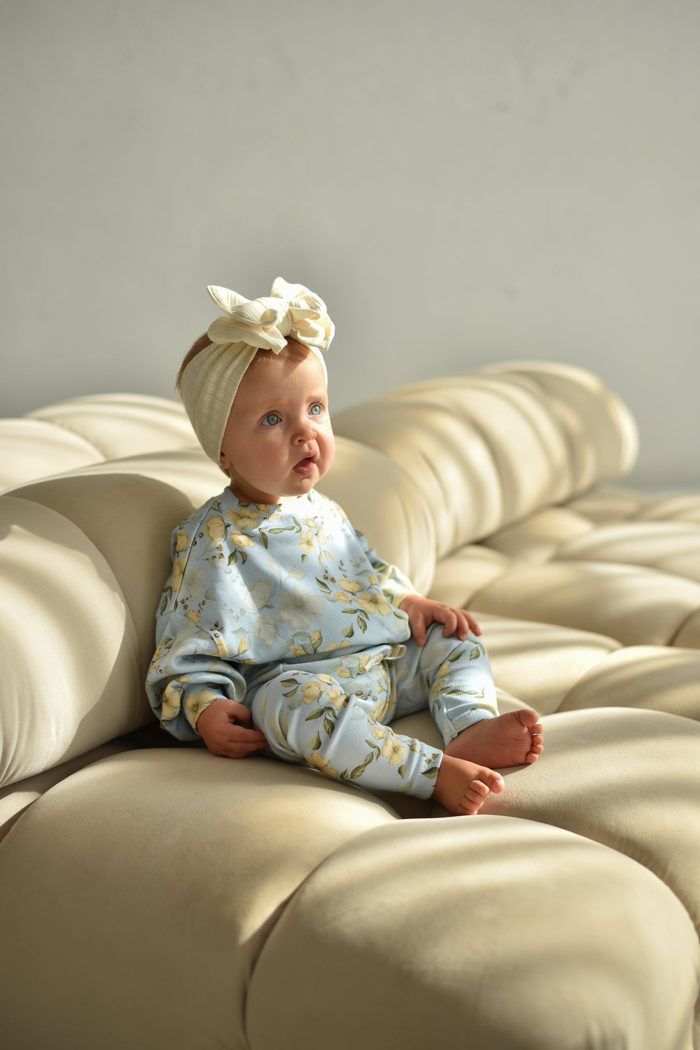 Bluza prążkowana oversize RÓŻE BŁĘKIT