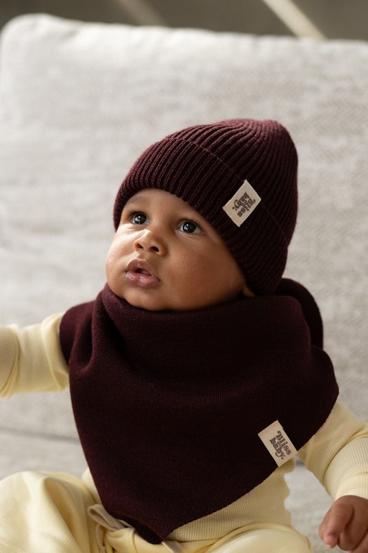 Czapka merino MERLOT