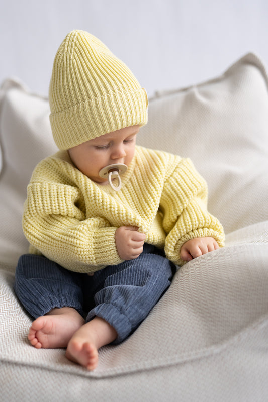 Sweter merino KANARKOWY