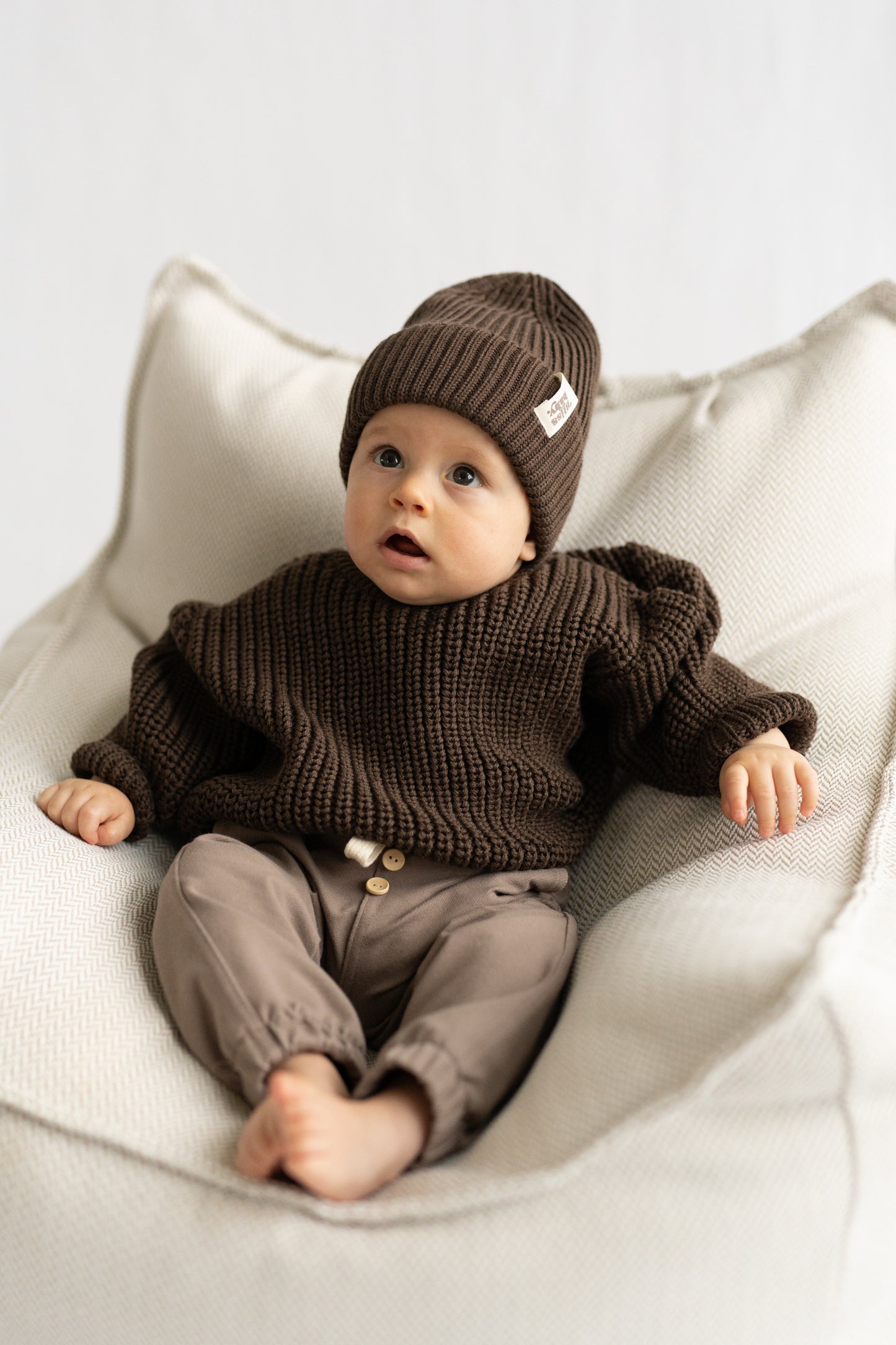 Sweter merino CZEKOLADOWY