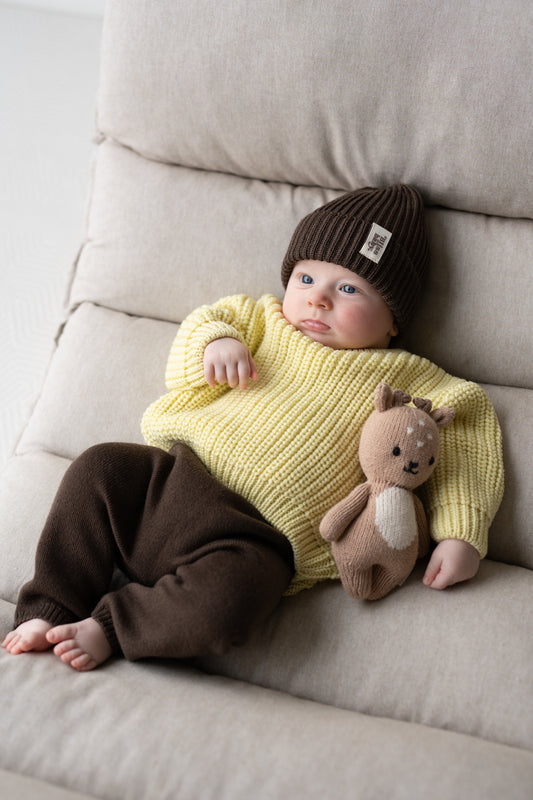 Sweter merino KANARKOWY