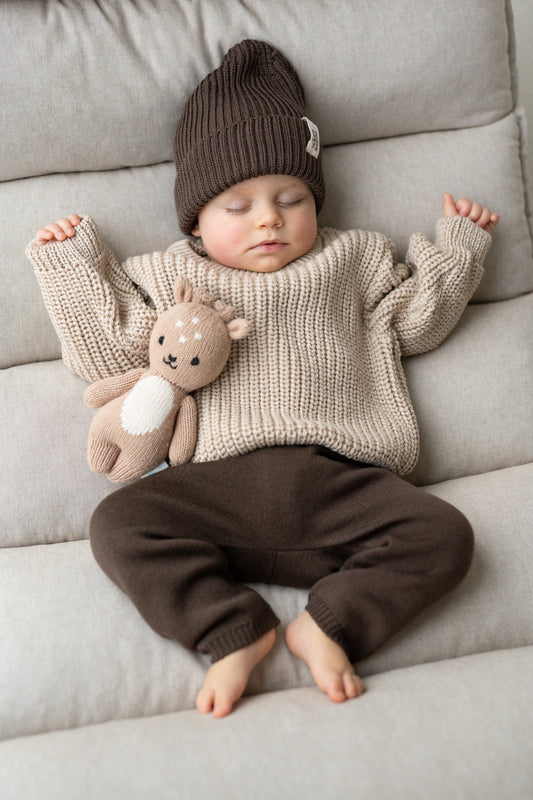 Legginsy merino CZEKOLADA