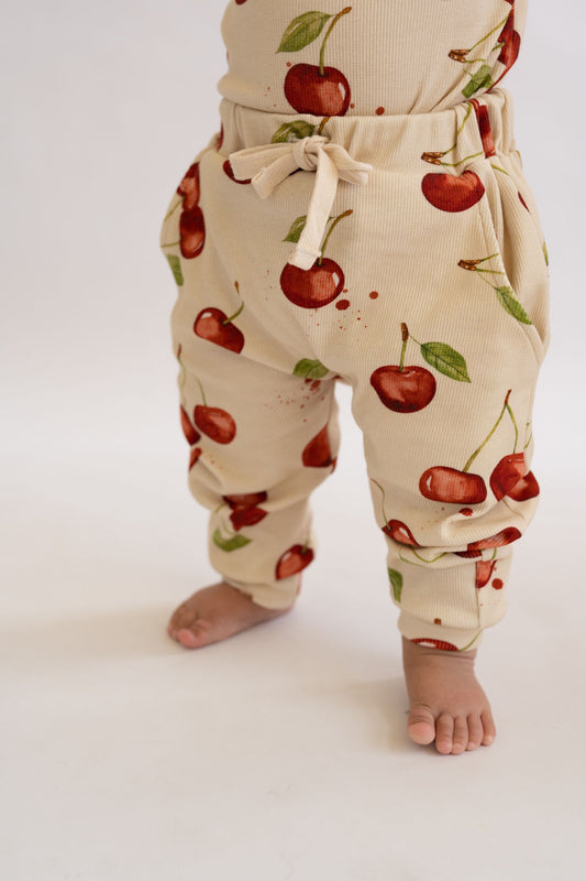 Spodnie prążkowane CHERRY
