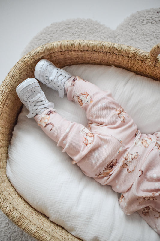 Legginsy rosnące koty róz