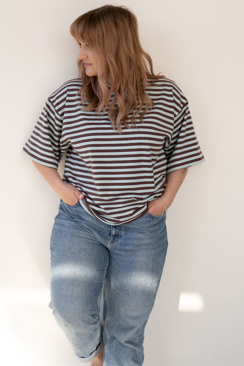 T-shirt MINT AND BROWN MAMA