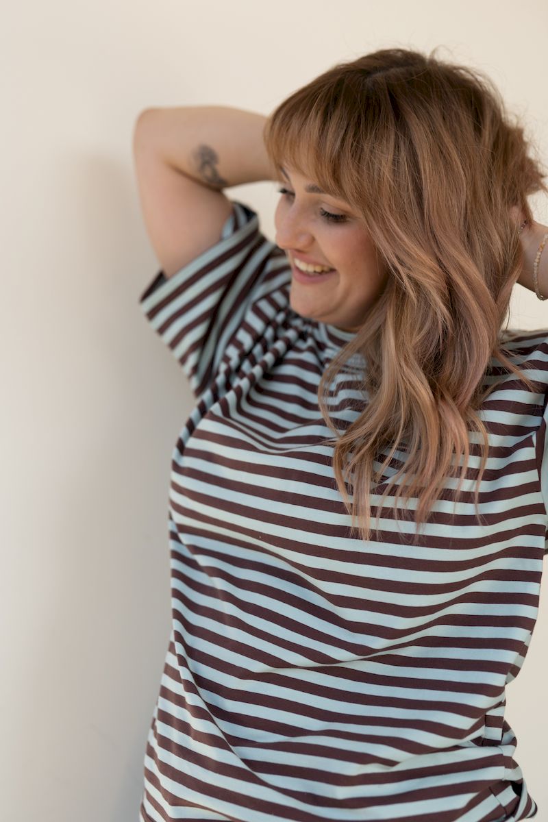 T-shirt MINT AND BROWN MAMA